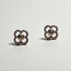 Henri Bendel Crystal Flower Stud Earrings